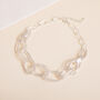 Silver Colour Multi Ring Linked Oval Hoop Necklace, thumbnail 5 of 5