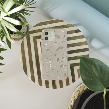 Pink Terrazzo Biodegradable Phone Case, 6 of 8