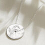 Birth Flower Spinner Necklace In Sterling Silver, thumbnail 1 of 12