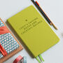 Your Own Words Block Text Personalised Notebook, thumbnail 1 of 10