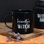 I'm Secretly A Witch Enamel Mug, thumbnail 1 of 3