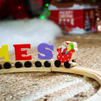 Personalised Christmas Santa And Reindeer Train, 3 of 3