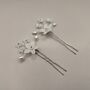 Pearl Flower Bridal Hair Pins Set Of Two, thumbnail 11 of 12