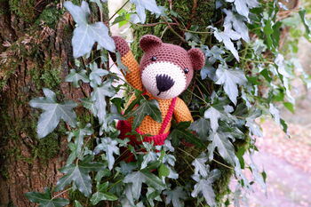 Handmade Crochet Bear Soft Toy, 4 of 7