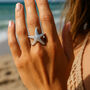 Silver Starfish Ring, thumbnail 1 of 3