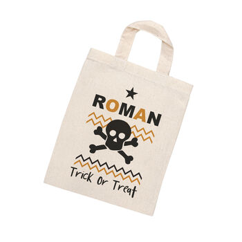 Personalised Cotton Halloween Trick Or Treat Bag, 12 of 12