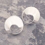 Open Circle Wave Stud Sterling Silver Earrings, thumbnail 2 of 7
