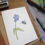 Forget Me Not And Bee Any Occasion Greetings Card, thumbnail 3 of 7