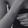 Slim Hammer Textured Solid Sterling Silver Bangle, thumbnail 2 of 2