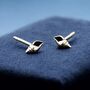 Sterling Silver Seashell Stud Earrings, thumbnail 1 of 4