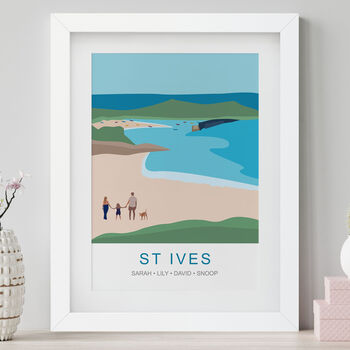 Personalised St Ives Beach Family Art, 5 of 9