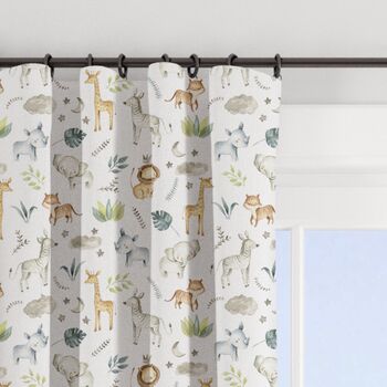 Safari Baby Animals Blackout Curtains, 2 of 4