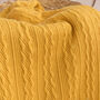 Personalised Knitted Mustard Baby Blanket, thumbnail 3 of 8