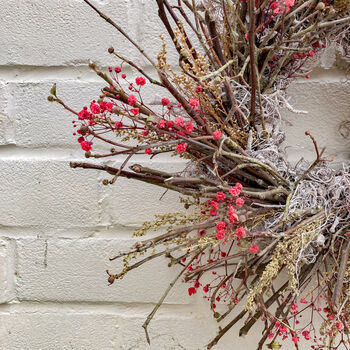 Dried Flower Wreath With Branches, 4 of 6