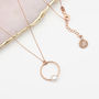 18ct Rose Gold Plated And Freshwater Pearl Necklace, thumbnail 2 of 4