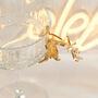 Christmas Flying Reindeer Mirror Wine Glass Charm Place Setting, thumbnail 2 of 5