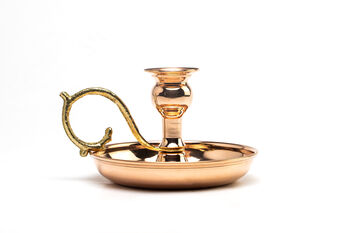 Handmade Copper Candlestick Holder – Vintage Style, 2 of 5