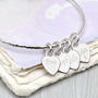 Personalised Sterling Silver Loved Ones Heart Bangle, thumbnail 2 of 7