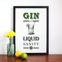'Gin Is Liquid Sanity' Gin Print, thumbnail 2 of 3