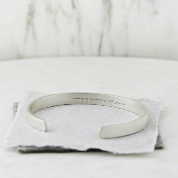 Personalised Silver Coded Coordinate Bangle, 3 of 4