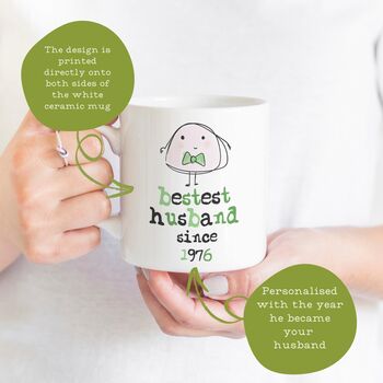 Bestest Husband Since Personalised Character Mug, 2 of 2