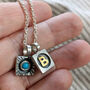 Silver And Turquoise December Birthstone Necklace, thumbnail 4 of 6