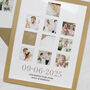 Personalised Special Date Oak Multi Photo Frame Wedding Gift, thumbnail 4 of 5
