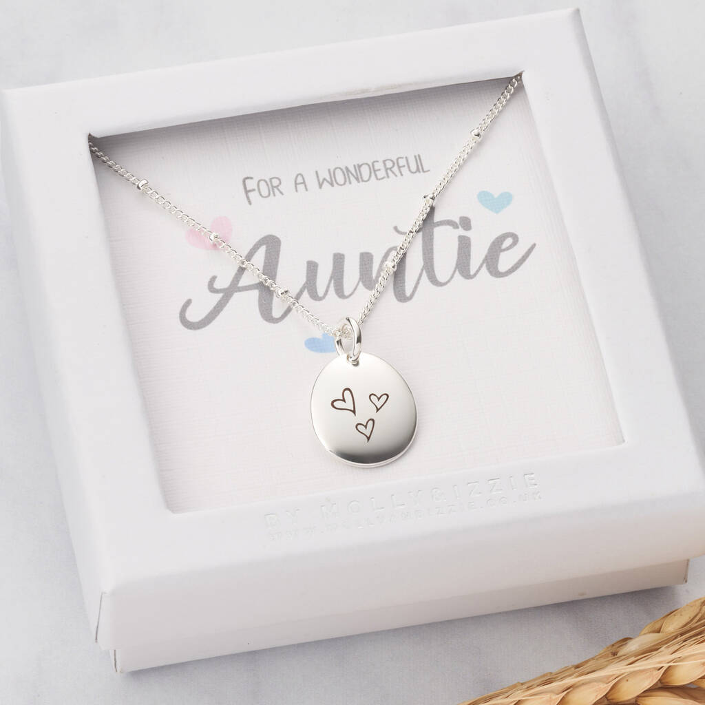 Personalised Necklace For Auntie With Birthstone, 1 of 6