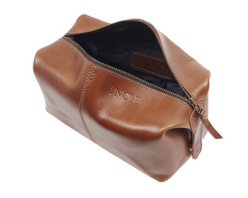 Dad Leather Wash Bag, 4 of 6