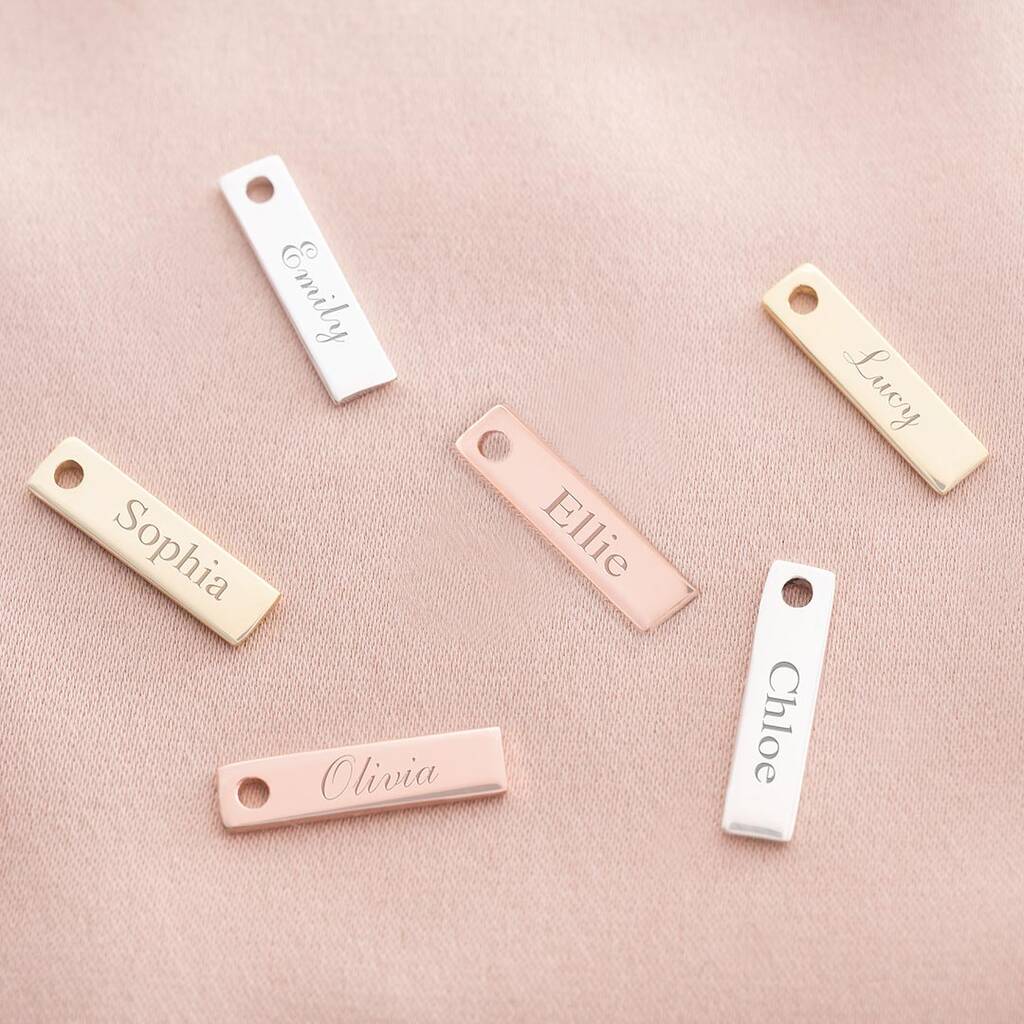Add A Sterling Silver Personalised Lola Bar Charm, 1 of 4