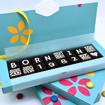 Personalised Year Of Birth Birthday Chocolates, 3 of 11