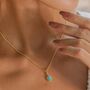 December Birthstone Turquoise Gold Necklace, thumbnail 1 of 12