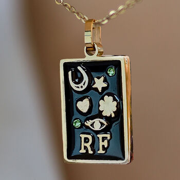 Love And Luck Bespoke Birthstone And Initial Necklace, 2 of 11