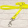 Waterproof Dog Collar And Lead Set Neon Yellow, thumbnail 1 of 3