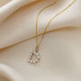 9ct Gold Pearl Letter Charm Necklace, thumbnail 4 of 6