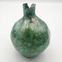 Handmade Ceramic Pomegranate Metallic Green, thumbnail 1 of 8