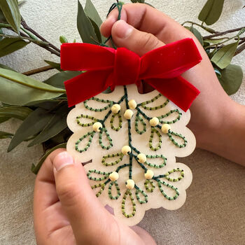Make Your Own Stitched Mistletoe Decoration, 4 of 5