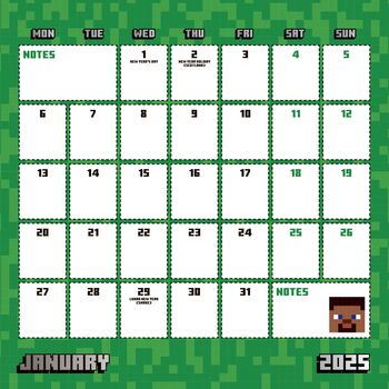 Official Minecraft 2025 Personalised Calendar, 3 of 4