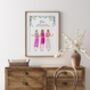 Personalised Mum And Daughters Print, thumbnail 1 of 7