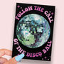 Birthday Card With Detachable Disco Ball Pvc Coaster, thumbnail 1 of 4