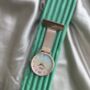 Annie Apple Glitter Rainbow Rose Gold Silver Fob Watch, thumbnail 1 of 3