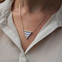 Striped Enamel Triangle Necklace, thumbnail 2 of 7
