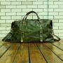 Large Genuine Leather Holdall Green, thumbnail 11 of 11