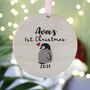Penguin Baby First Christmas Tree Decoration, thumbnail 2 of 8