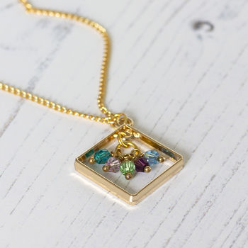 Framed Family Birthstone Necklace, 7 of 12