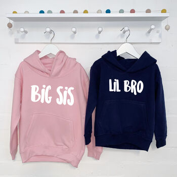 Big Sis Lil Sis/ Big Bro Lil Bro Matching Hoodie Set, 5 of 7