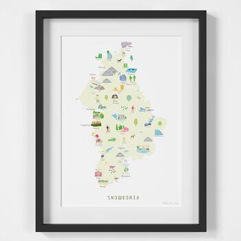 Map Of Snowdonia National Park Art Print, 2 of 3