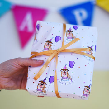 Fun Celebration Birthday Dog Wrapping Paper Pack Of Two, 7 of 7