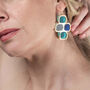 Featherlight Gold Statement Earrings, Paris Design, thumbnail 6 of 10
