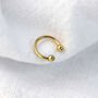 9ct Solid Gold Fake Septum Helix Nose Ring Cuff, thumbnail 3 of 4